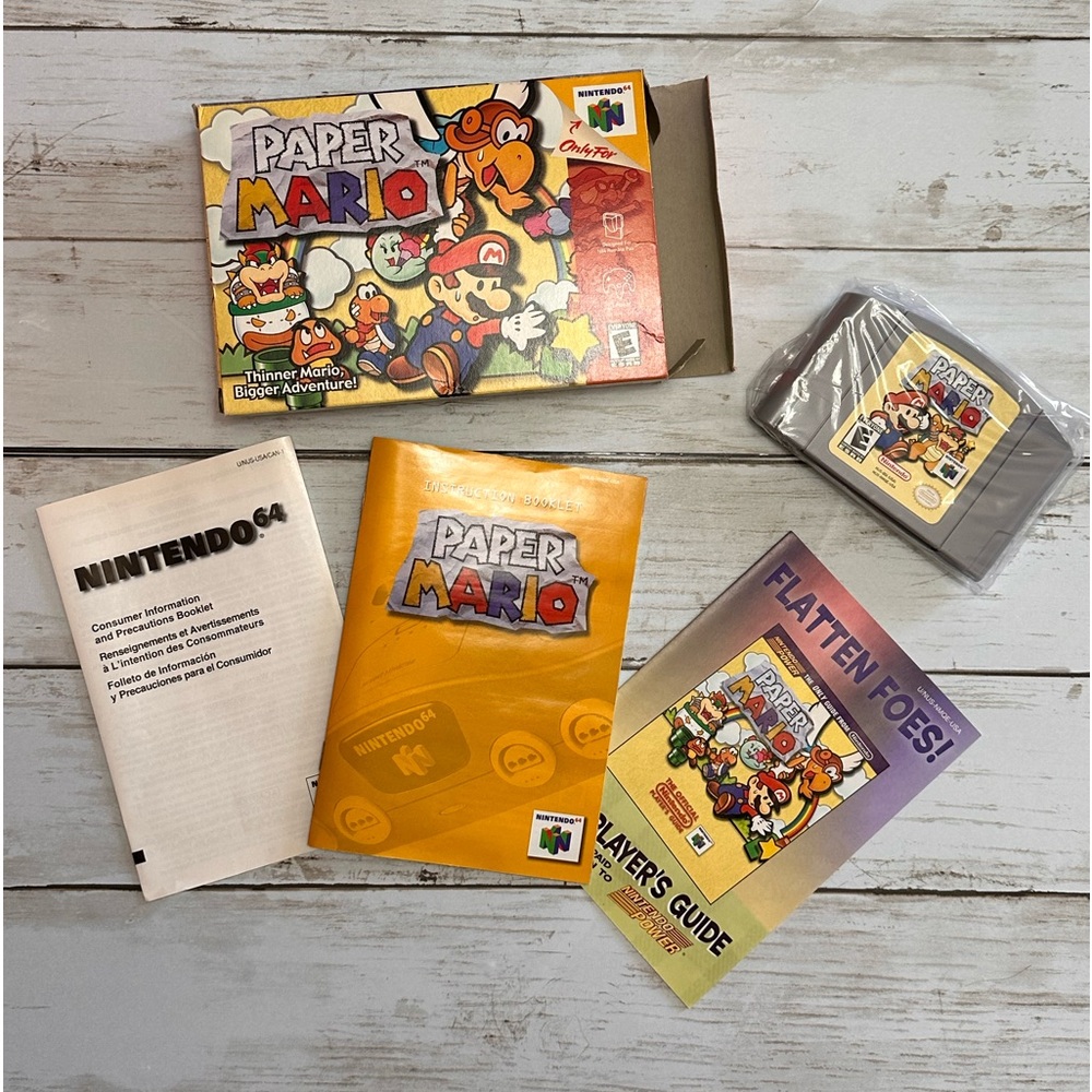 Nintendo 64 Paper Mario Game Complete in Box CIB